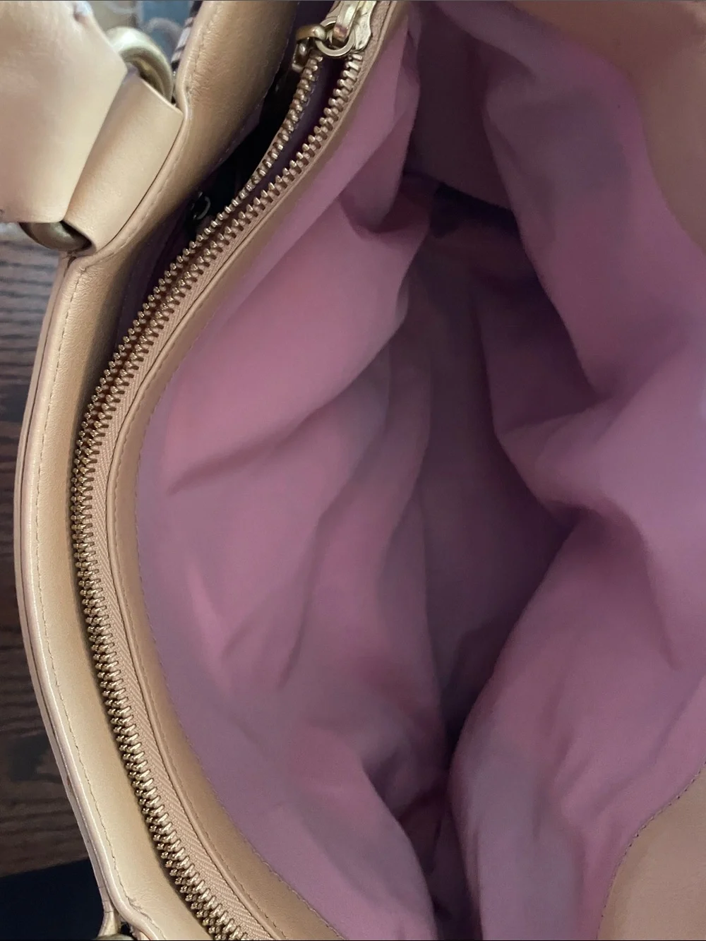 Cole Hasn Floral Pattern Bag with Beige Trim
